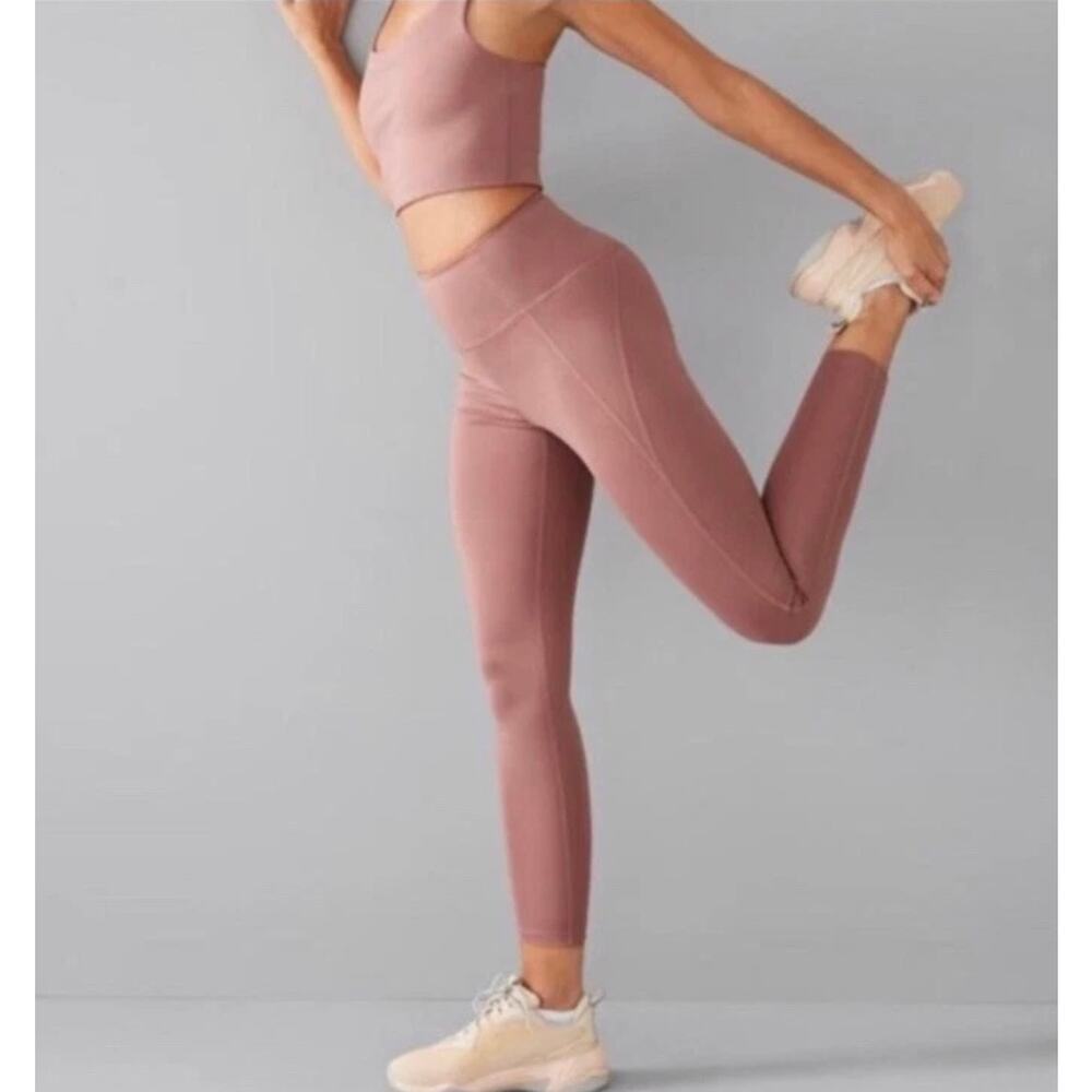 Girlfriend Collective Legging Pink Mauve 4007 Medium Athleisure Gym Workout